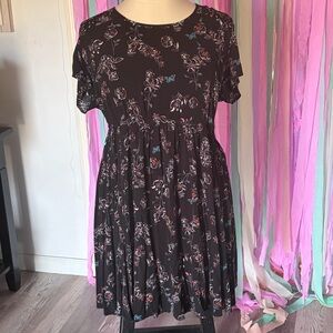 Torrid Black Floral Dress Size 3